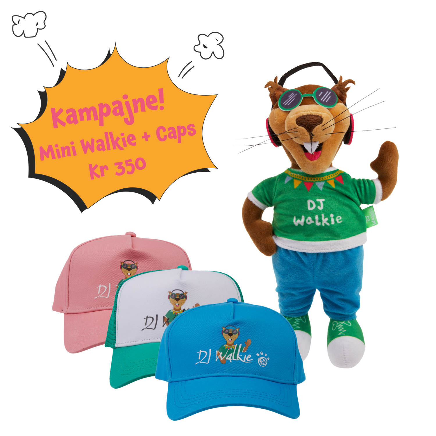 Mini Walkie og DJ Walkie caps!
